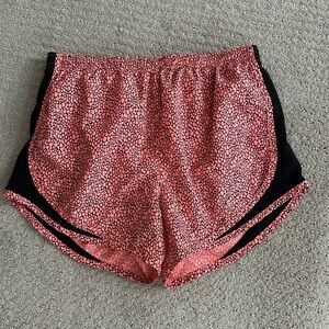 Nike Pink and Black Athletic Shorts Lightweight Elastic Waist